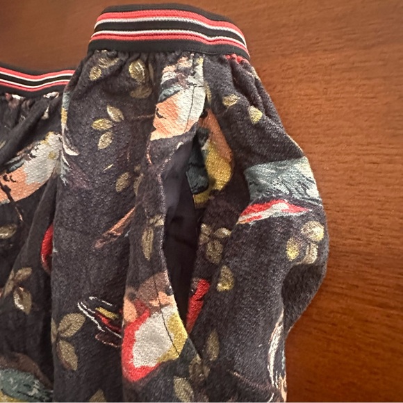 Cath Kidston Women’s Black A-Line Circle Skirt with Garden Bird Print Medium - Picture 3 of 8